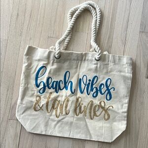 Beach Vibes Canvas Tote Bag